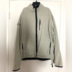 Polo Ralph Lauren Fleece Jacket Full Zip Tan Cream Polaretec Thermal Pro Hiking